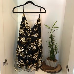 Black and gold embroidered dress from Express (size 6)